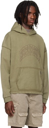 Represent Khaki 'Represent' Embellished Hoodie