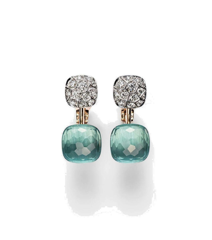 Photo: Pomellato Nudo 18kt rose and white gold earrings with topaz and diamonds