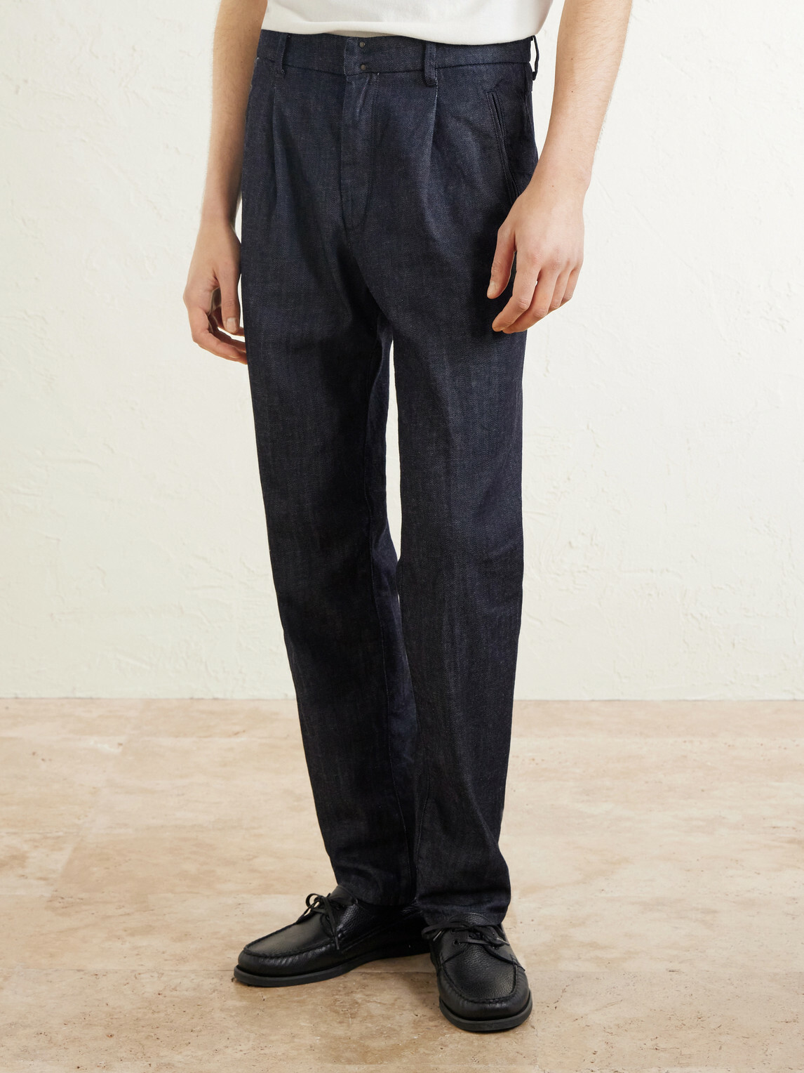 Slowear - Straight-Leg Pleated Jeans - Blue