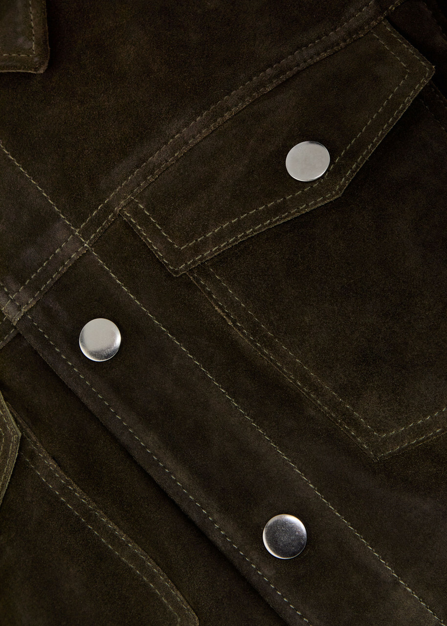 Paige Rubino Suede Jacket Khaki
