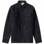 RRL Men's Endurance CP Sport Shirt in Navy/Blue