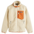 Patagonia Women's Classic Retro Jacket in Dark Natural W/Redtail Rust