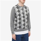 Fucking Awesome Men's FA Monogram 1/4 Zip Knit in Silver
