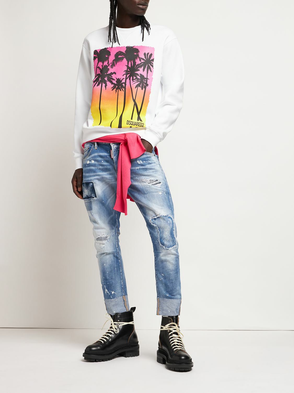 DSQUARED2 Sailor Cotton Denim Jeans Dsquared2