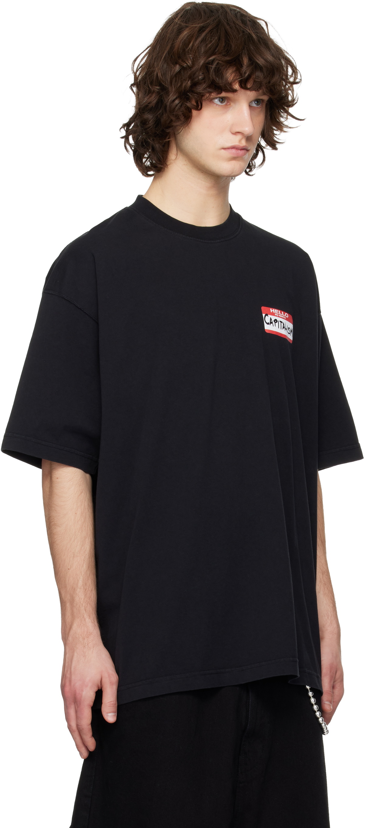 VETEMENTS Black Sticker T-shirt