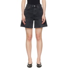 AGOLDE Black Dame Denim Shorts