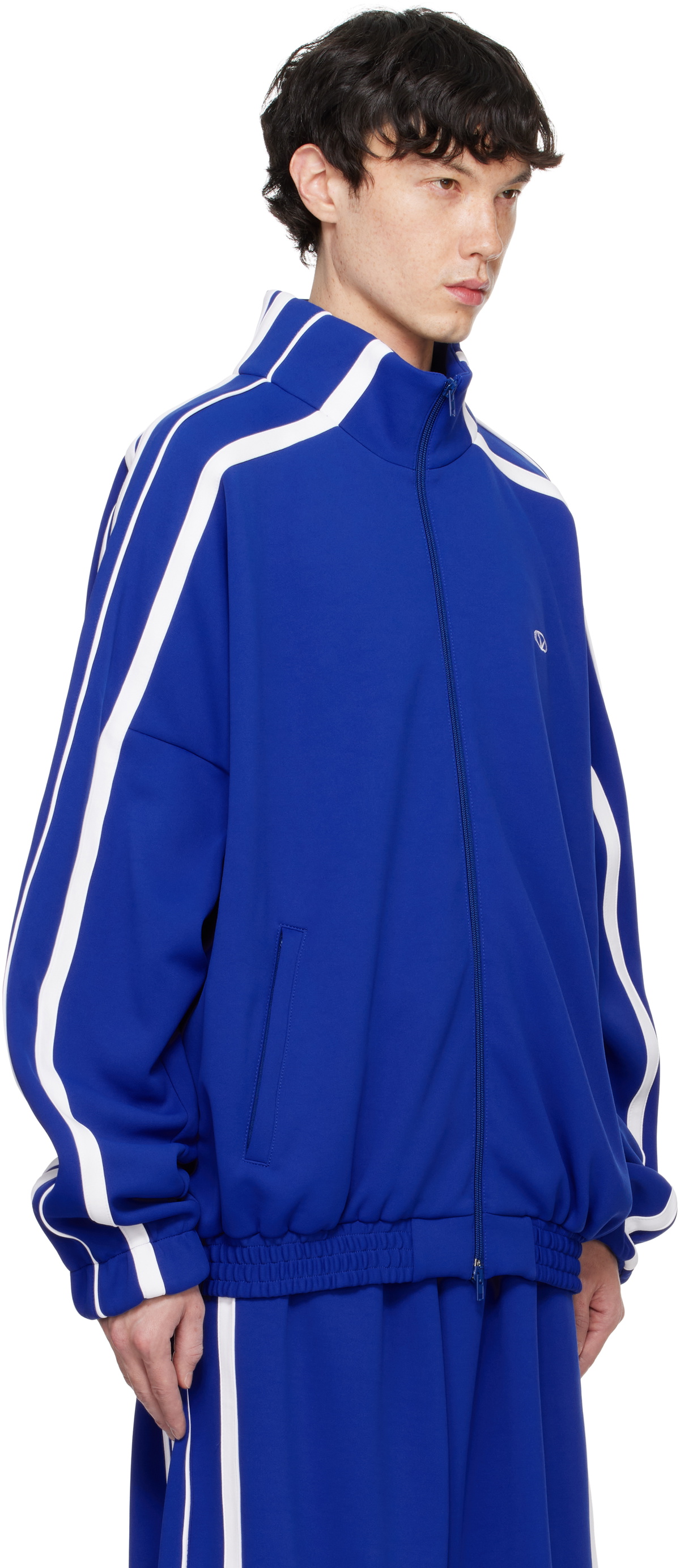 VETEMENTS Blue Oval Logo Gym Jacket Vetements