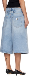 Carhartt Work In Progress Blue Belmont Denim Shorts
