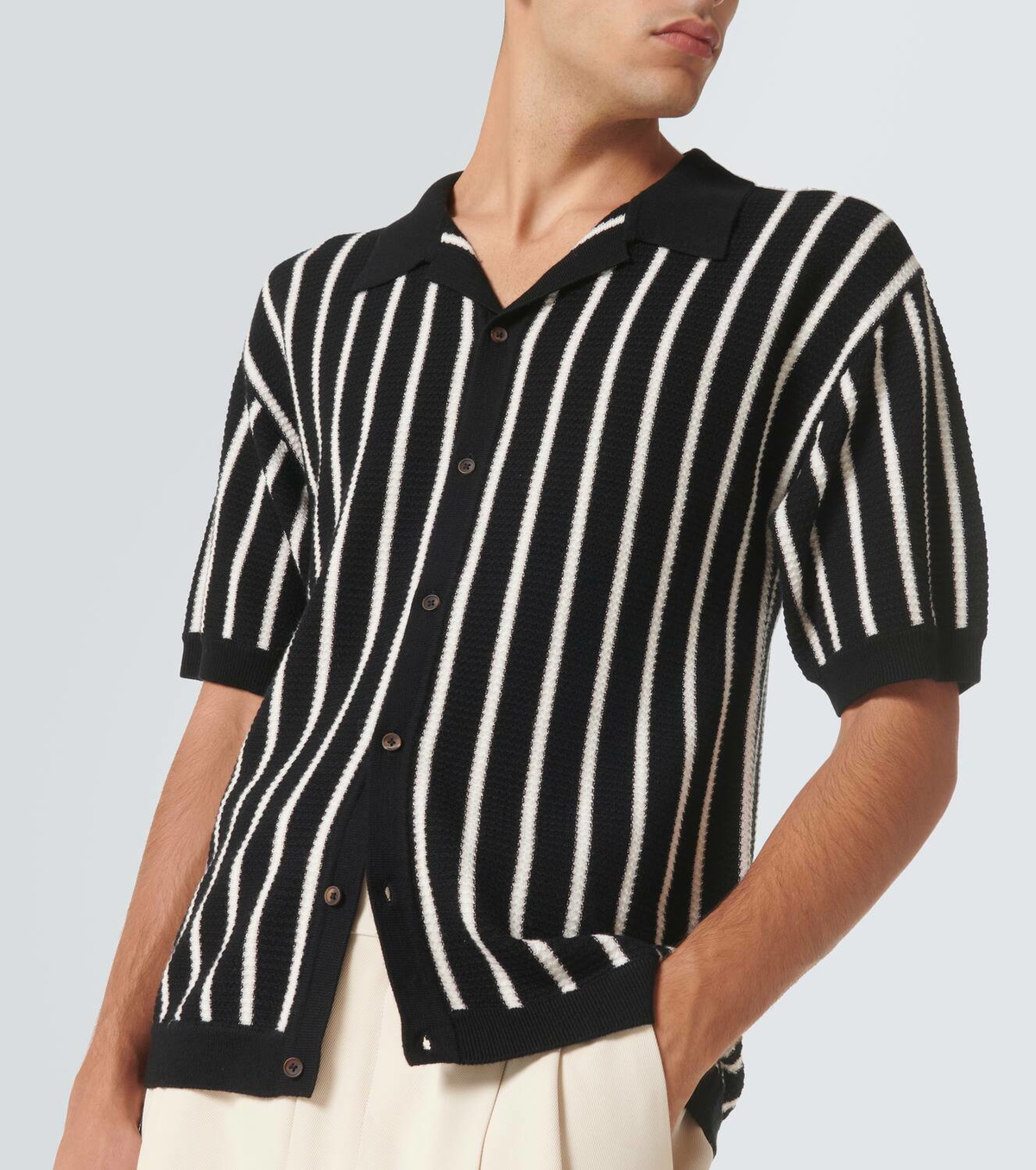 King & Tuckfield Striped wool shirt