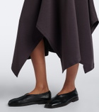 Lemaire Asymmetric wool-blend midi skirt