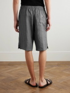 Dolce&Gabbana - Straight-Leg Linen Drawstring Shorts - Gray