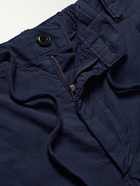 Hartford - Tanker Straight-Leg Cotton Drawstring Trousers - Blue