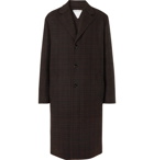 BOTTEGA VENETA - Oversized Checked Double-Faced Wool-Blend Coat - Brown
