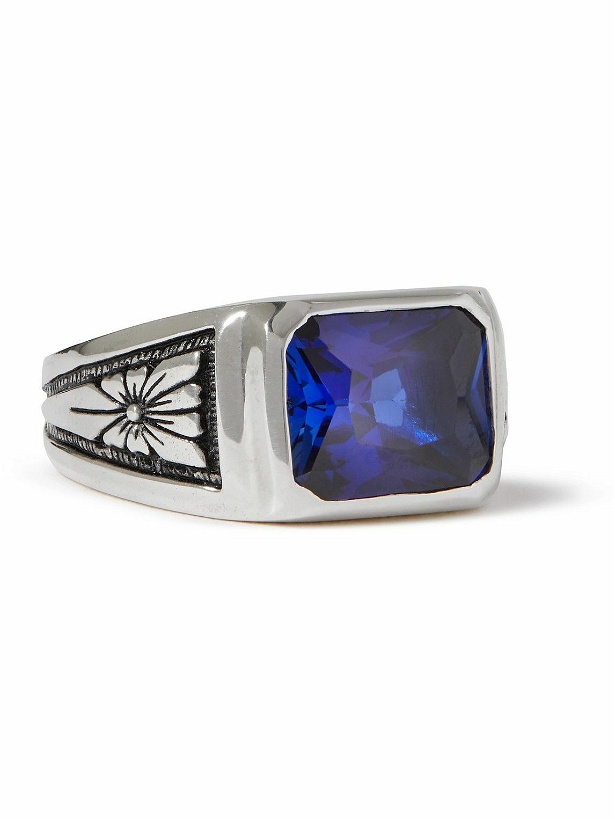 Photo: MAPLE - Midnight Silver Laboratory-Grown Sapphire Ring - Silver
