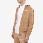Palm Angels Men's Rainbow Chenille Track Jacket in Brown/White