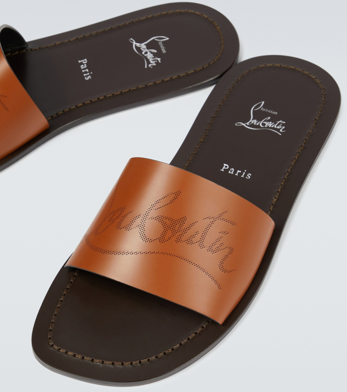 Christian Louboutin - Coolraoul leather slides Christian