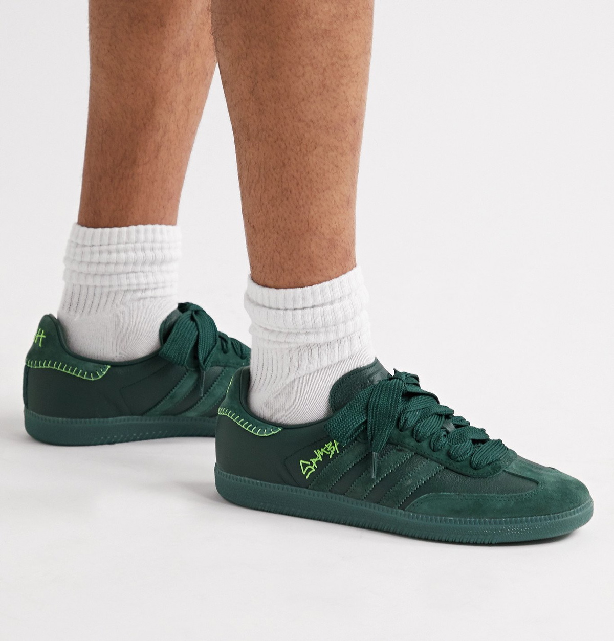 adidas Consortium - Jonah Hill Samba Embroidered Suede and Leather