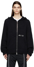 AMIRI Black Chunky Zip-Up Hoodie