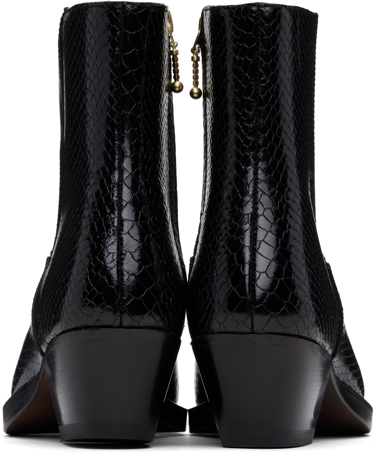 Ernest W. Baker Black Western Boots Ernest W. Baker