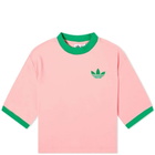 Adidas Women's Adicolor 70s Oversized Logo T-Shirt in Super Pop