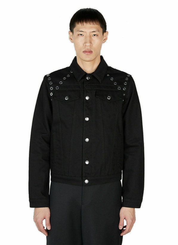 Photo: Alexander McQueen - Eyelet Denim Jacket in Black
