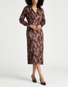 Manila Grace Womens Midi dress in Brown