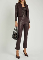 Stouls Astrid 25 Stretch-leather Cardigan Dark Brown