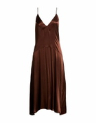 Manila Grace Womens Maxi dress Chocolate in Brown