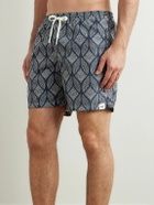 Altea - Straight-Leg Mid-Length Printed Swim Shorts - Blue