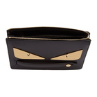 Fendi Black and Gold Small Bag Bugs Pouch