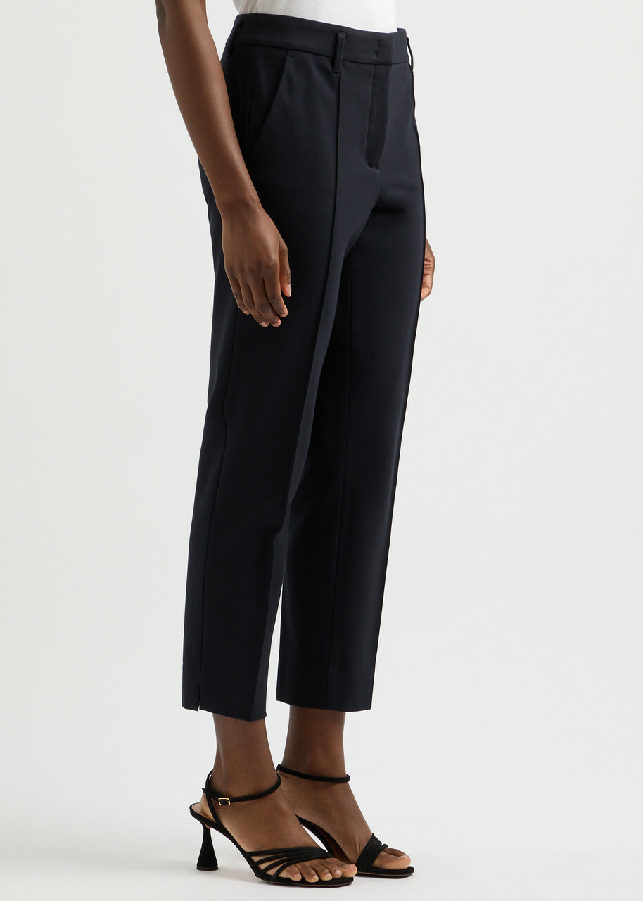 Dorothee Schumacher Slim-leg Stretch-jersey Trousers Navy
