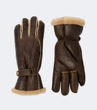 RRL Shearling-lined leather gloves