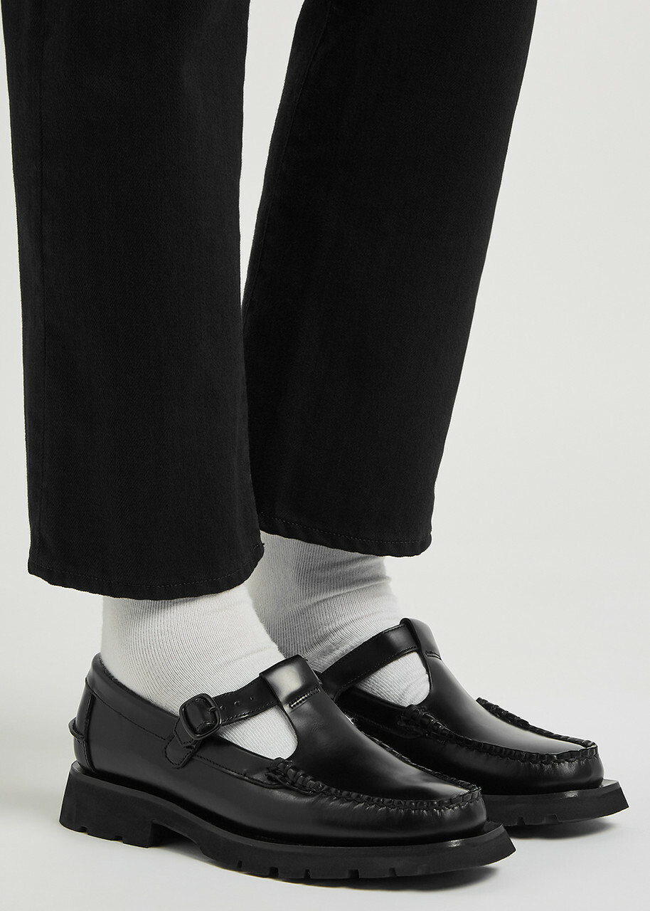【HEREU】ブラック Alber Sport ローファー ALBER SPORT - Tread Sole T-Bar Loafer – Hereu Studio