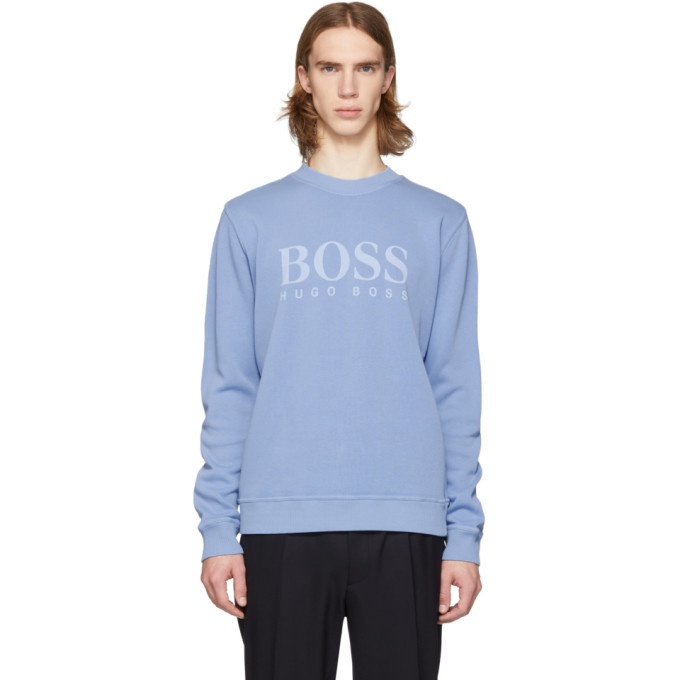 Photo: Boss Blue Logo French Rib Sweatshirt