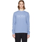 Boss Blue Logo French Rib Sweatshirt