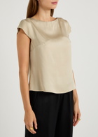 Herno Crepe de Chine top Cream