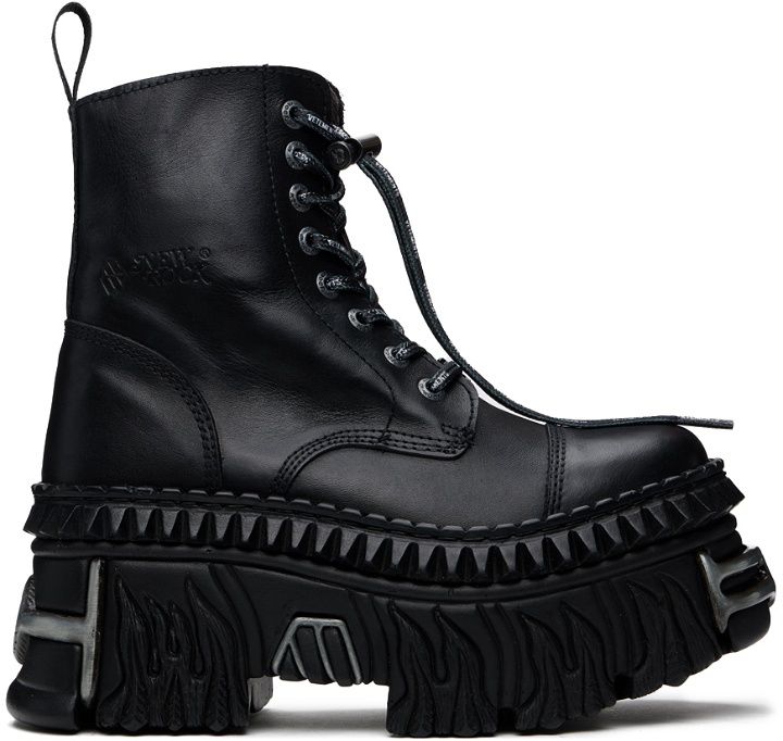 Photo: VETEMENTS Black New Rock Edition Combat Boots