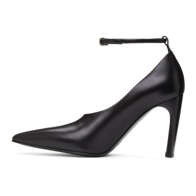 Jil Sander SSENSE Exclusive Black Ankle Strap Pumps