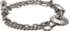 Alexander McQueen Silver Studs & Skull Bracelet