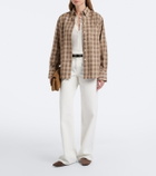 Róhe Checked bouclé cotton and silk-blend overshirt