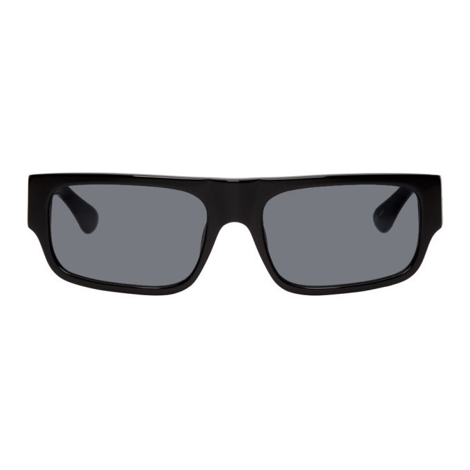 Photo: Dries Van Noten Black Linda Farrow Edition 189 C1 Rectangular Sunglasses