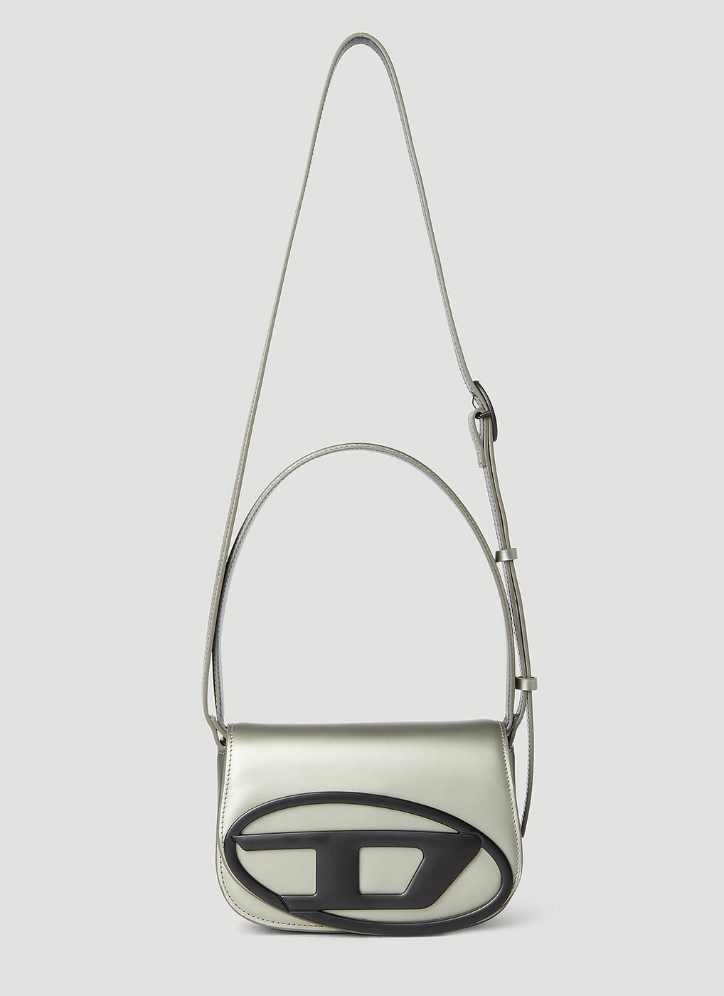 Diesel 1DR Metallic Shoulder Bag - Silver for Women