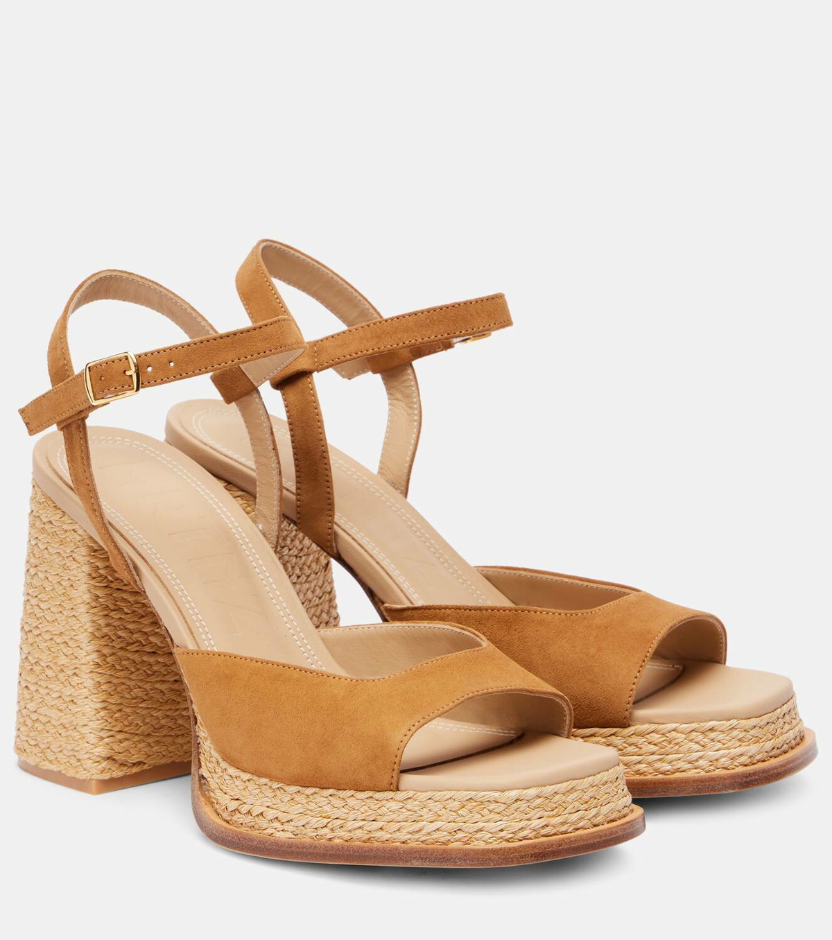 Souliers Martinez Gracia suede platform sandals