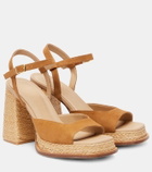 Souliers Martinez Gracia suede platform sandals