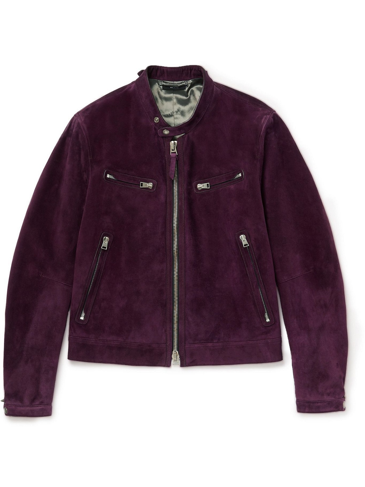 TOM FORD - Suede Blouson Jacket - Purple TOM FORD