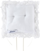 Gohar World White Battenburg Lace Ring Pillow