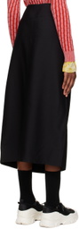 MINJUKIM Black Wrap Maxi Skirt