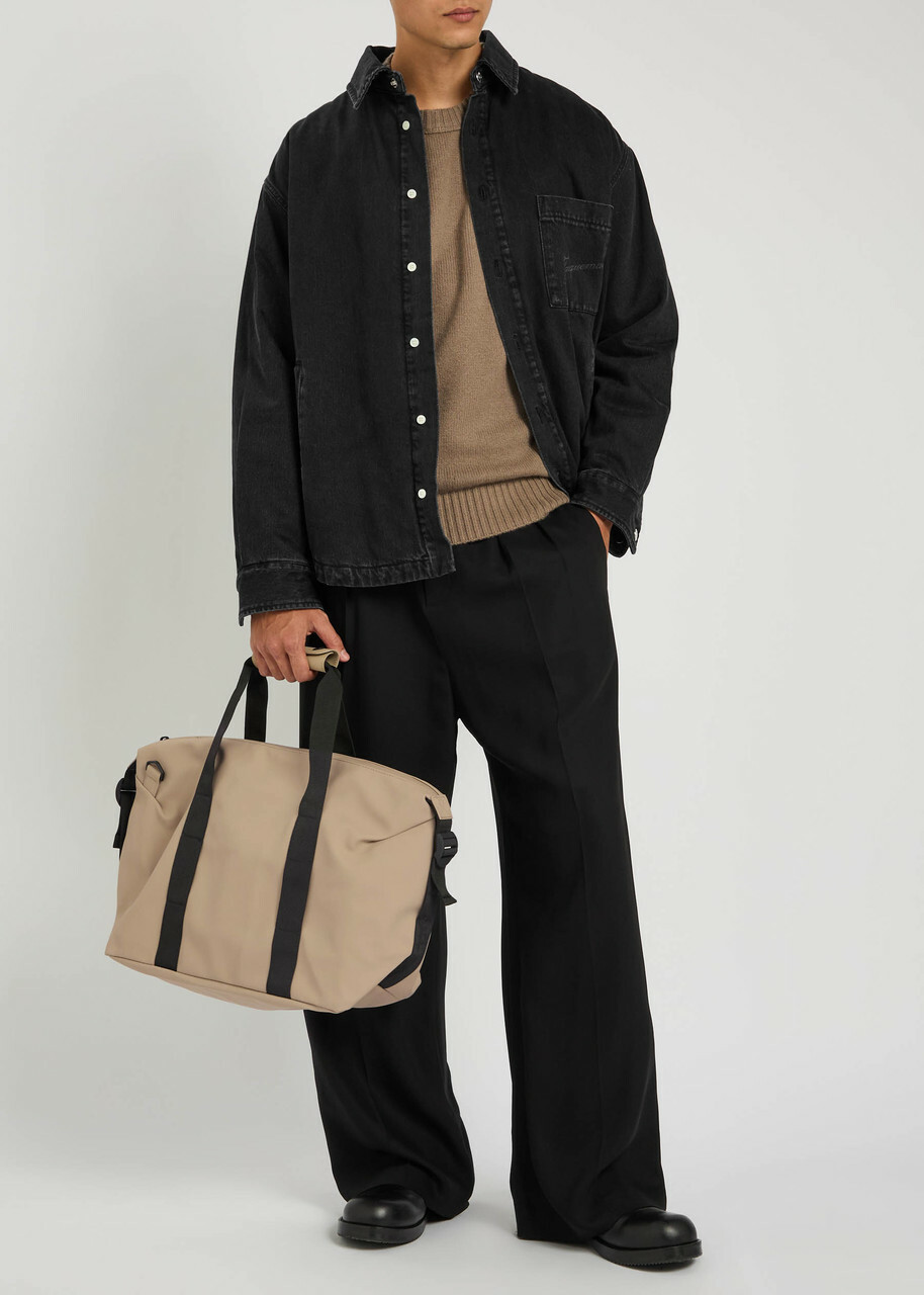 Rains Hilo Weekend Small Rubberised Holdall - Beige - One Size
