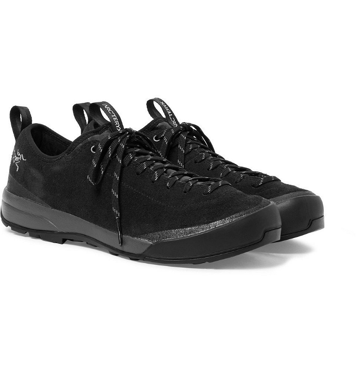 Photo: Arc'teryx - Acrux SL Mesh-Panelled Suede and GORE-TEX Hiking Sneakers - Men - Black