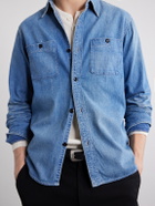 FULLCOUNT - Distressed Denim Shirt - Blue